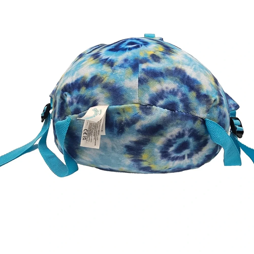 Squishmallows Luther Blue Tie Dye Shark Plush Backpack Adjustable Straps 12 in